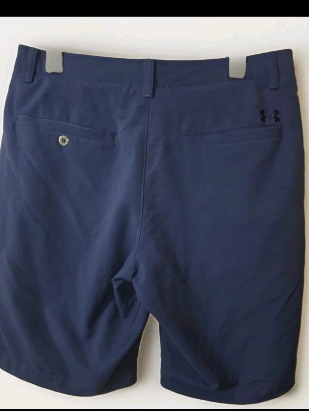 Under Armour Men's Dark Navy Flat-Front Performance Shorts Golf Size 34 Comfort